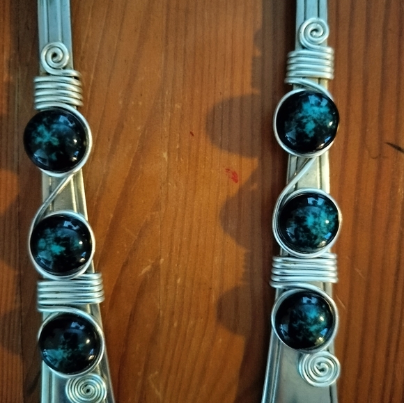 Beaded salad serving set - Picture 2 of 3